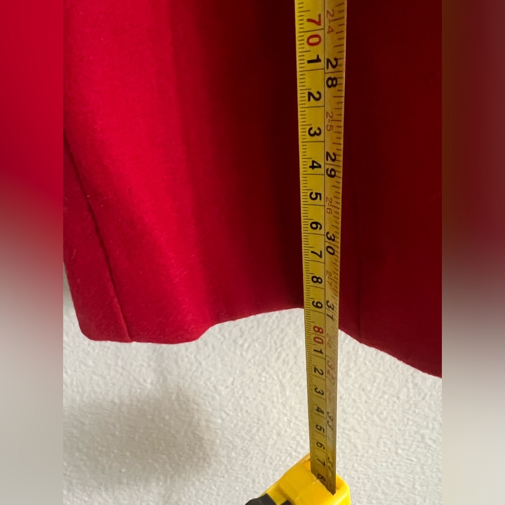 Vintage Guess Los Angeles Red Button Up Wool Blend Peacoat Size M - Picture 13 of 16
